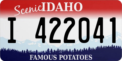 ID license plate I422041