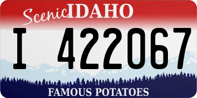 ID license plate I422067