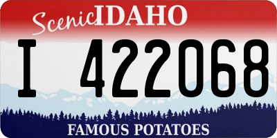 ID license plate I422068