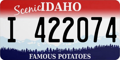 ID license plate I422074