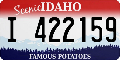 ID license plate I422159