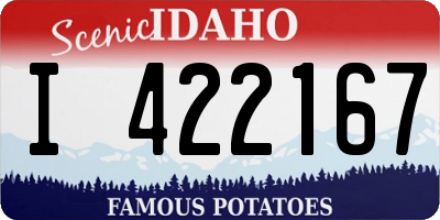ID license plate I422167