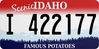 ID license plate I422177