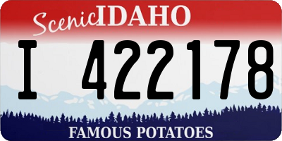 ID license plate I422178