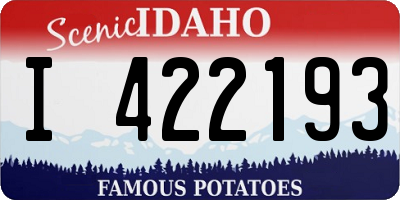 ID license plate I422193