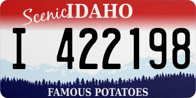 ID license plate I422198