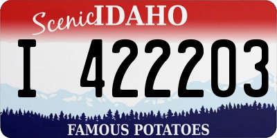 ID license plate I422203