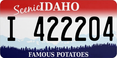 ID license plate I422204