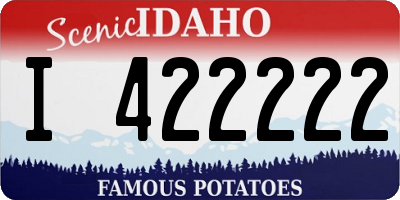 ID license plate I422222