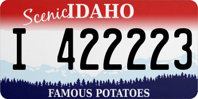 ID license plate I422223