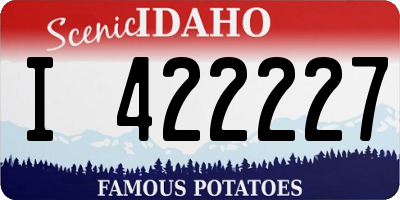ID license plate I422227