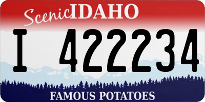 ID license plate I422234