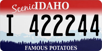 ID license plate I422244