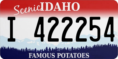 ID license plate I422254
