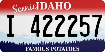 ID license plate I422257