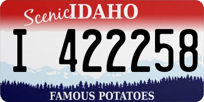 ID license plate I422258