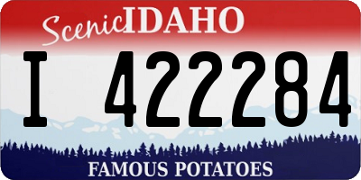 ID license plate I422284