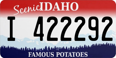 ID license plate I422292