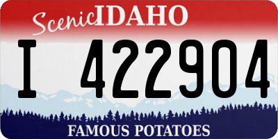 ID license plate I422904