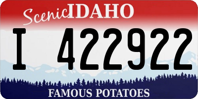 ID license plate I422922