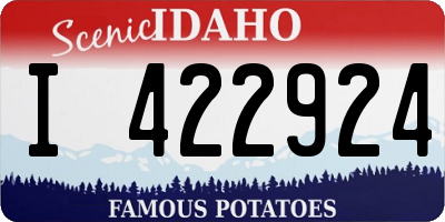ID license plate I422924