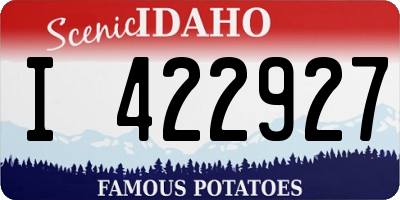 ID license plate I422927