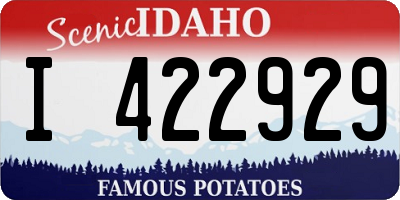 ID license plate I422929
