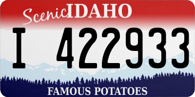 ID license plate I422933