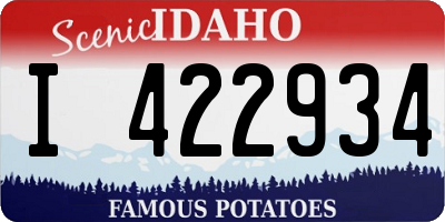 ID license plate I422934