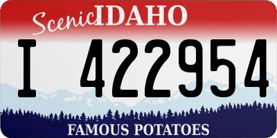 ID license plate I422954