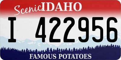 ID license plate I422956