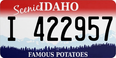 ID license plate I422957