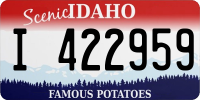 ID license plate I422959