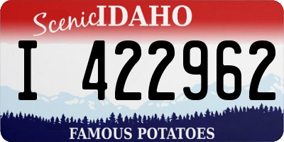 ID license plate I422962