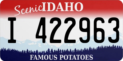 ID license plate I422963