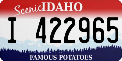ID license plate I422965