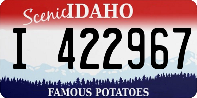 ID license plate I422967
