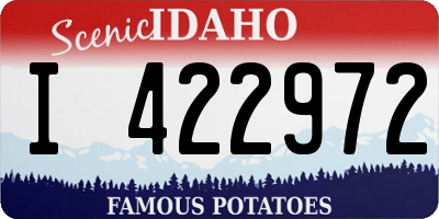 ID license plate I422972
