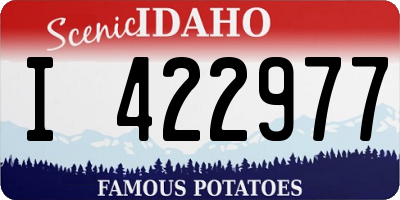 ID license plate I422977