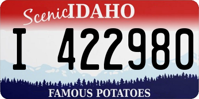 ID license plate I422980