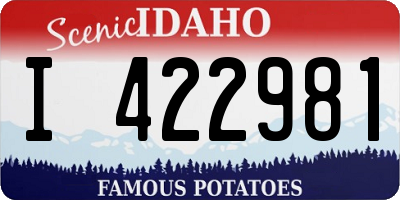 ID license plate I422981