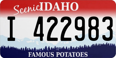 ID license plate I422983