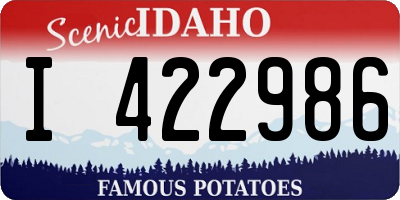 ID license plate I422986