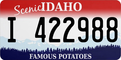 ID license plate I422988