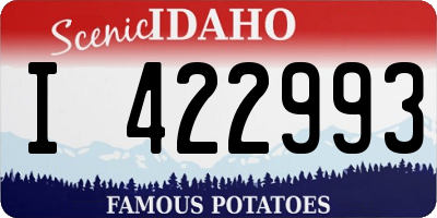 ID license plate I422993