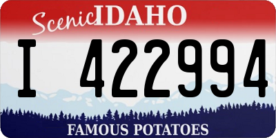 ID license plate I422994