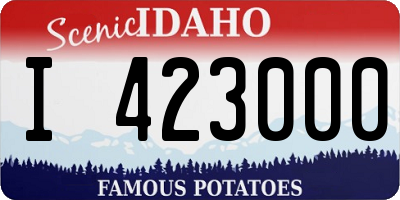 ID license plate I423000