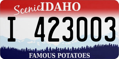 ID license plate I423003