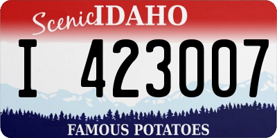 ID license plate I423007