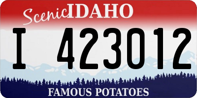 ID license plate I423012